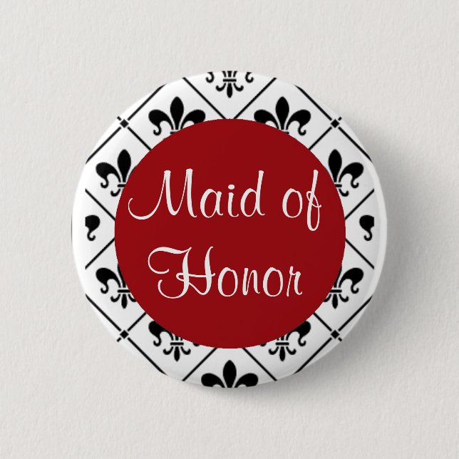 Maid of Honor Pinback Button (Front)