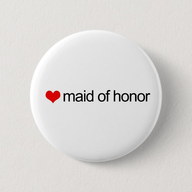 Maid of honor pinback button (Front)