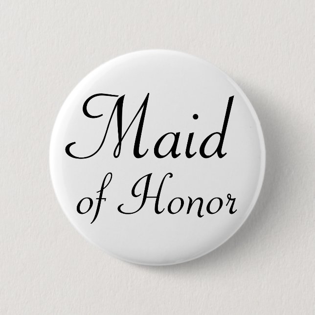 Maid of Honor Pinback Button (Front)