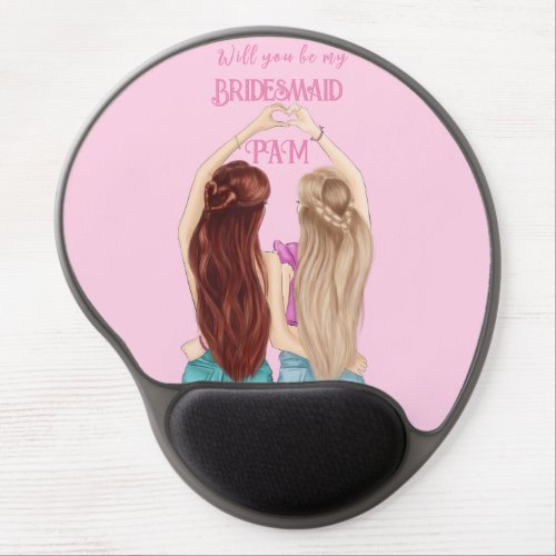 Maid of Honor  pink a Gel Mouse Pad