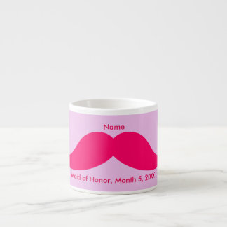 Maid of Honor Pink Mustache Espresso Mug