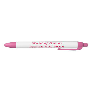Maid of Honor Pink Mustache Pen
