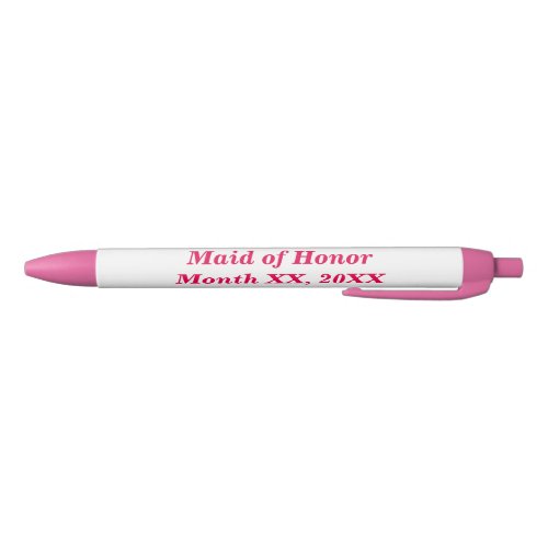 Maid of Honor Pink Mustache Pen
