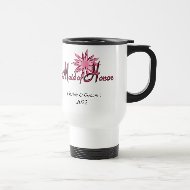 Maid of Honor Pink Travel Mug (Right)