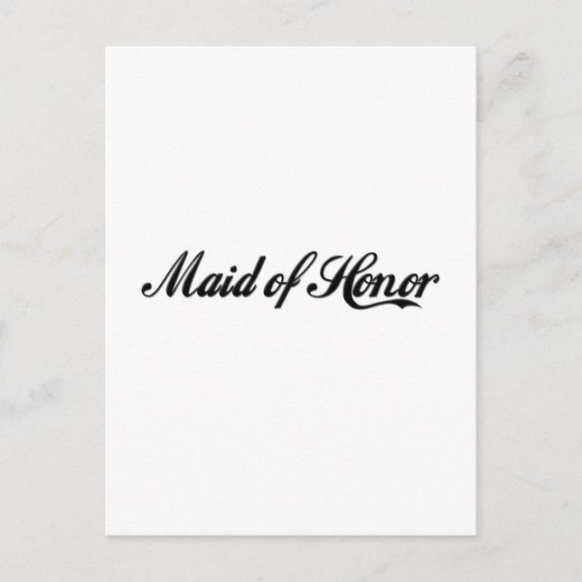  Maid Of Honor Postcard (Front)