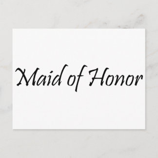 Maid of Honor Postcard