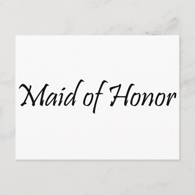 Maid of Honor Postcard (Front)