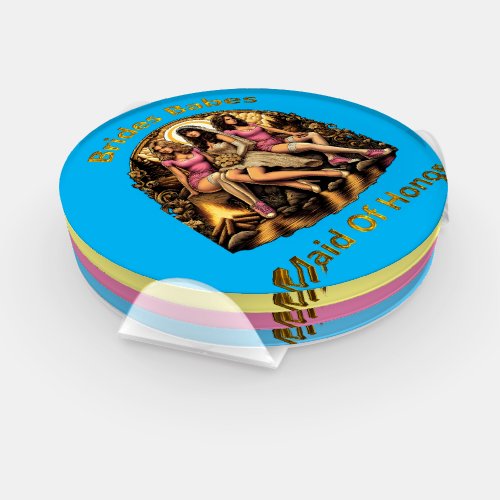 Maid of Honor Pride in a Bridal Party Themed  Coaster Set