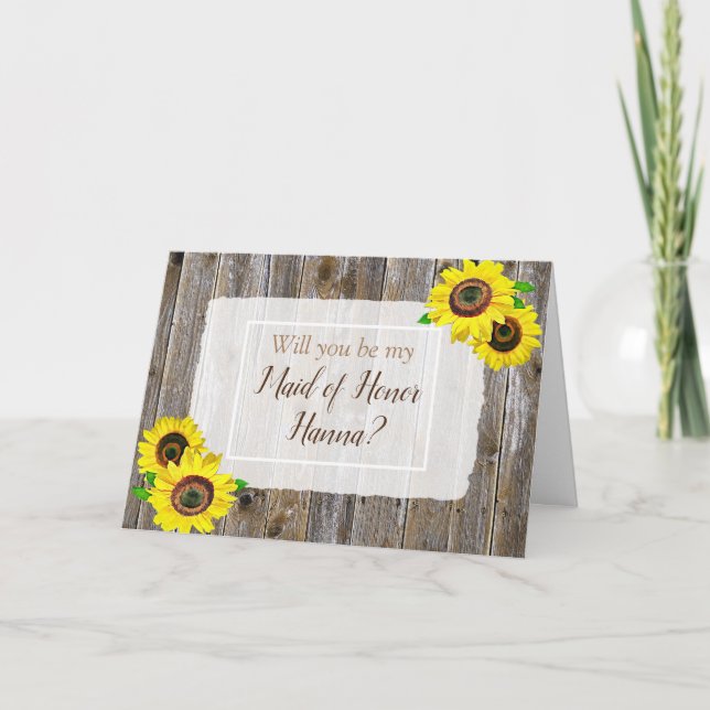 Maid of Honor Proposal Card (Front)