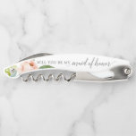 Maid of Honor Proposal Cork Screw - Airy Blush Waiter's Corkscrew<br><div class="desc">Pop the question in style with this personalized Maid of Honor cork screw! 
Your Maid of Honor will remember how you popped the question,  every time they open a bottle of wine!</div>