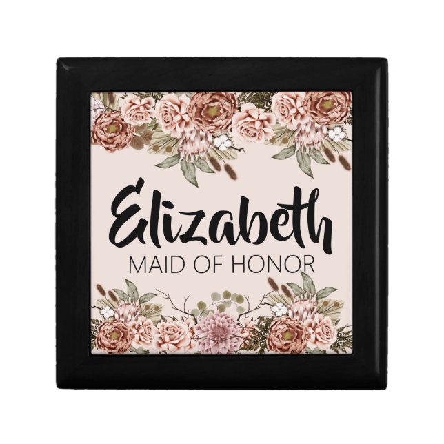 Maid of Honor Proposal Gift Custom Bridal Shower Box (Front)