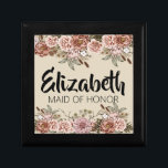 Maid of Honor Proposal Gift Custom Bridal Shower G Gift Box<br><div class="desc">Looking for the perfect gift for your maid of honor? Check out boho cottagecore enchanted wedding theme personalized bridal party jewelry keepsake box! This unique and personalized gift is perfect for any bride-to-be's maid of honor. Not only is it a great way to show your appreciation, but it's also a...</div>