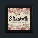 Maid of Honor Proposal Gift Custom Bridal Shower G Gift Box<br><div class="desc">Looking for the perfect gift for your maid of honor? Check out boho cottagecore enchanted wedding theme personalized bridal party jewelry keepsake box! This unique and personalized gift is perfect for any bride-to-be's maid of honor. Not only is it a great way to show your appreciation, but it's also a...</div>