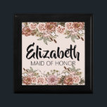 Maid of Honor Proposal Gift Custom Bridal Shower Gift Box<br><div class="desc">If you're looking for the perfect way to show your appreciation for your maid of honor, look no further than boho cottagecore wedding collection! This enchanting wedding theme gift box is perfect for personalized bridal party jewelry and keepsake items. Not only is it a fun way to show your gratitude,...</div>