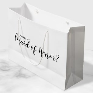 Maid of Honor Proposal Modern Proposal Large Gift Bag