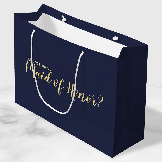 Maid of Honor Proposal Modern Proposal Large Gift Bag (Creator Uploaded)