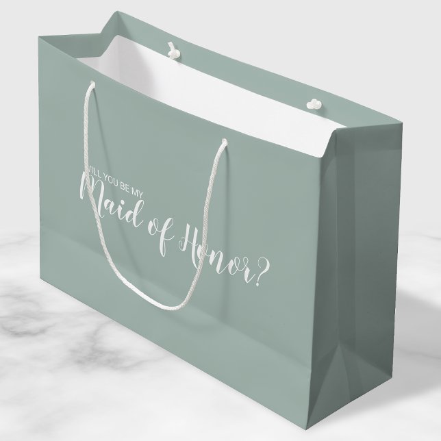 Maid of Honor Proposal Modern Proposal Large Gift Bag (Creator Uploaded)