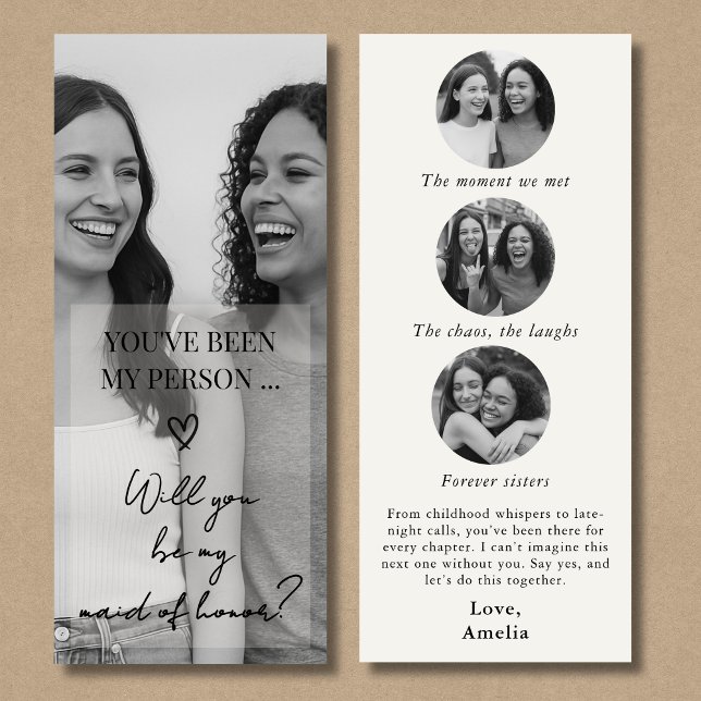 Maid of Honor Proposal Photo Memory Collage Save The Date (Creator Uploaded)