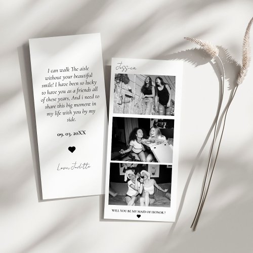 Maid of Honor Proposal Photo Strip Photo Booth Save The Date