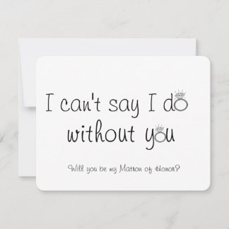 Maid of Honor Proposal Thank You Card