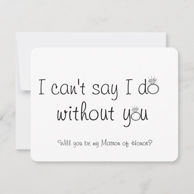 Maid of Honor Proposal Thank You Card (Front)