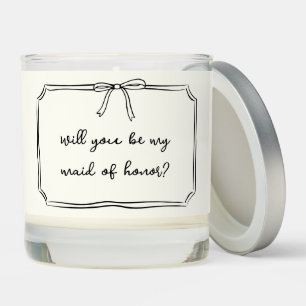 Maid of Honor Proposal Timeless Aesthetic Bow Scented Candle