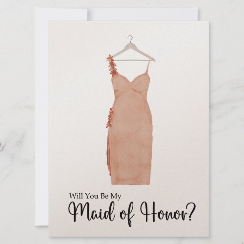 Maid of Honor Proposal Watercolor Dress
