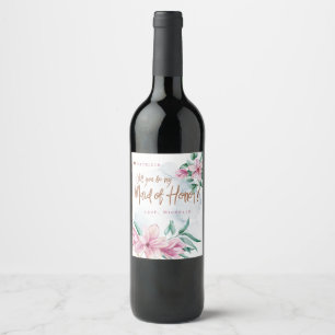 Maid of honor proposal will you be my bridesmaid wine label