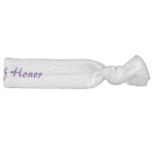 Maid Of Honor Purple White Simple Elegant Weddings Elastic Hair Tie (Right)