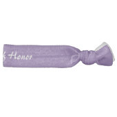 Maid Of Honor Purple White Wedding Bridesmaid Gift Elastic Hair Tie (Right)