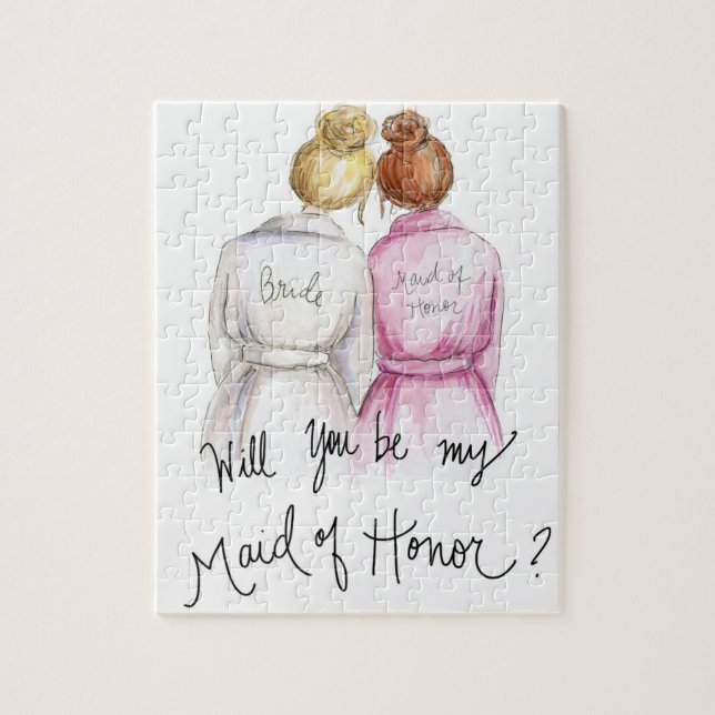 Maid of Honor? Puzzle Bl Bun Bride Red Bun Maid (Vertical)