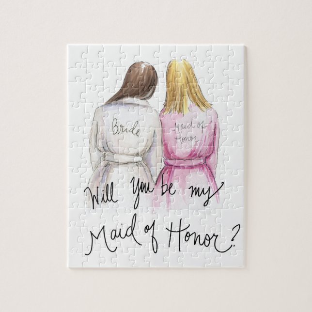 Maid of Honor? Puzzle Br Long Bride Bl Long Maid (Vertical)