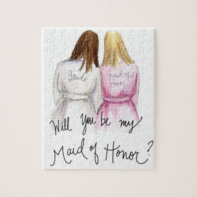 Maid of Honor? Puzzle Br Long Bride Bl Long Maid (Vertical)