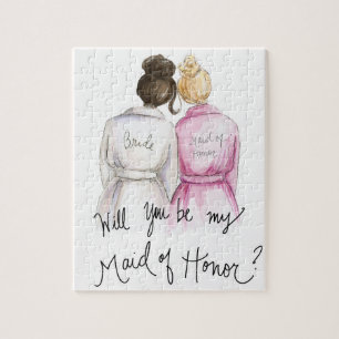 Maid of Honor? Puzzle Dk Br Bun Bride Bl Bun MH