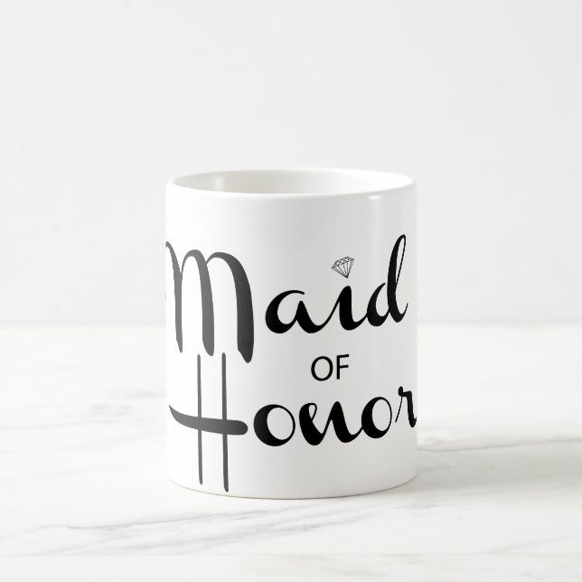 Maid of Honor Retro Script Coffee Mug (Center)