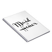 Maid of Honor Retro Script Notebook (Right Side)