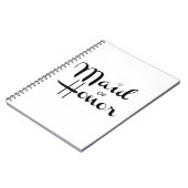 Maid of Honor Retro Script Notebook (Left Side)