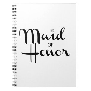 Maid of Honor Retro Script Notebook