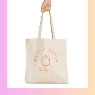Maid of Honor! Ring Bachelorette Party Tote Bag