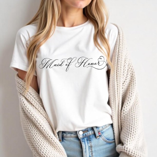 Maid of Honor Shirt – Elegant Bridal Party Tee (Maid of Honor Tee)