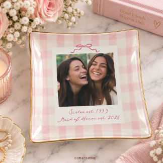 Maid of Honor Sister Bridesmaid Jewelry Keepsake Trinket Tray