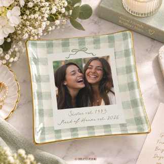 Maid of Honor Sister Bridesmaid Jewelry Keepsake Trinket Tray