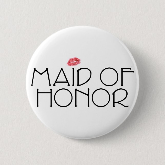 Maid of Honor Smooch Button (Front)