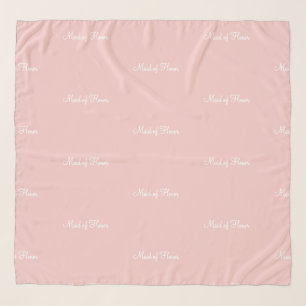 Maid of Honor Soft Rose Pink White Scarf