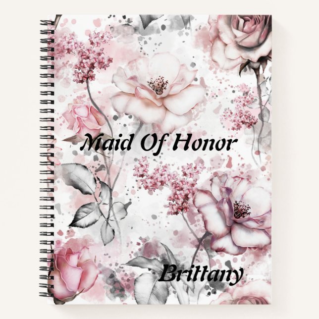 Maid of Honor Spiral Notebook (Front)