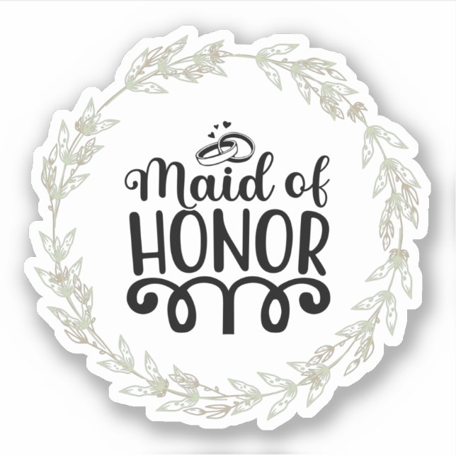 Maid of honor sticker (Front)