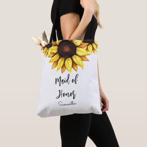 Maid of Honor Sunflower Wedding    Tote Bag