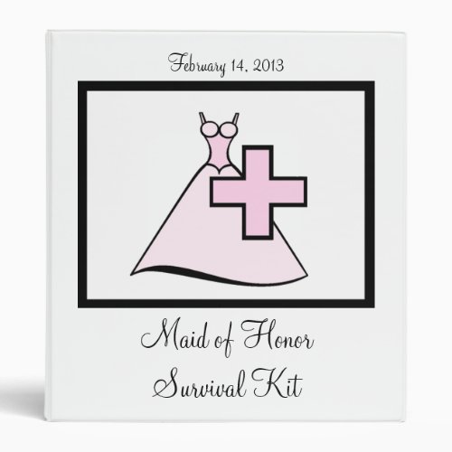 Maid of Honor Survival Kit Binder