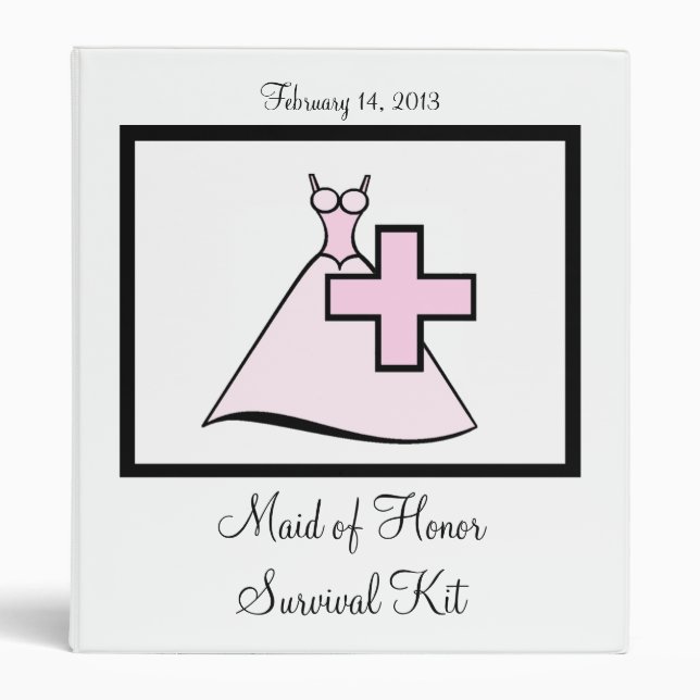 Maid of Honor Survival Kit Binder (Front)