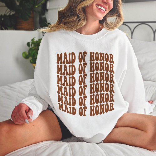 Maid of Honor Terracotta Matching Bridal Party Sweatshirt